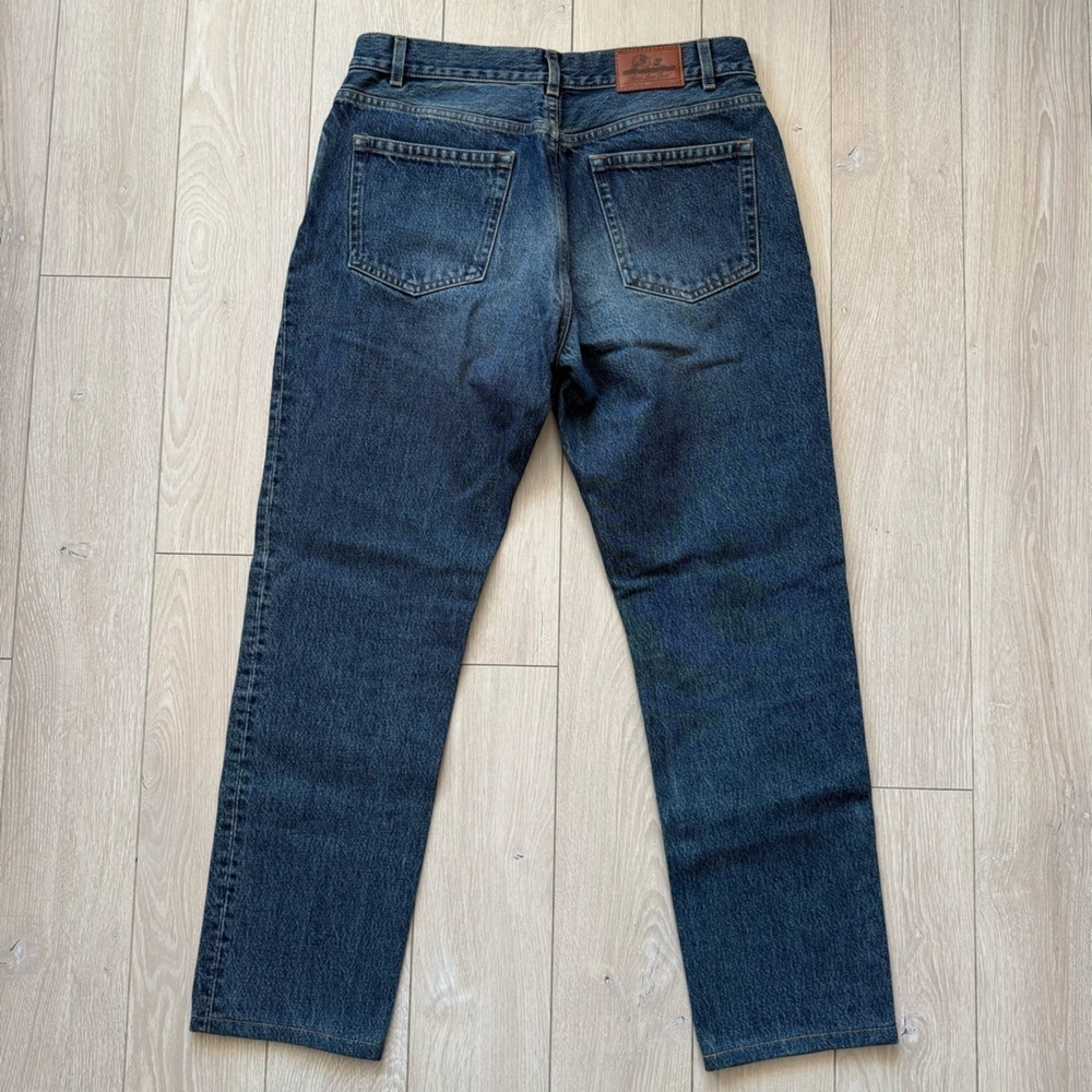 Aime Leon Dore Made in Italy High Rise Dark Blue Relaxed Jeans Women’s Size 30 - Picture 2 of 13
